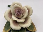 Capodimonte Porcelain Italy Pink Rose Flower VINTAGE M.R.S. — photo 3