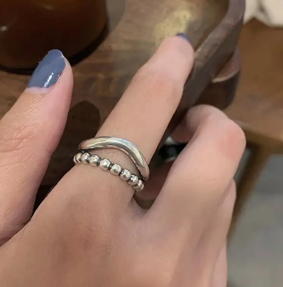 925 Sterling Silver Ring, Adjustable Thumb Ring, Statement Ring, Open Ring, Boho - Image 3 of 4