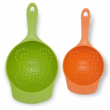 Handy Housewares Colander Set - 2 Piece Nesting Mini Colanders for Berries,...