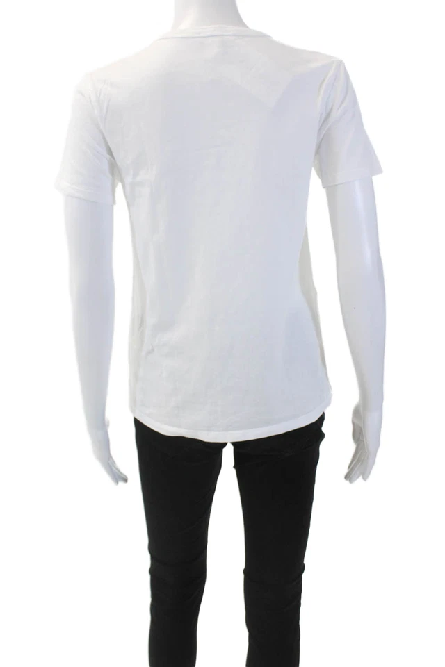 Marc Jacobs женщин хлопок основной круглый вырез короткий рукав футболка белый размер 12 - Изображение 2 из 4