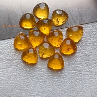 Synthetic Baltic Amber Trillion Cabochon 6mm To 25mm Loose Gemstone