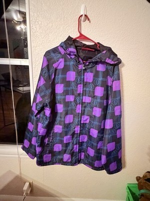 Vintage Y2K Element Skateboard AOP Full Zip Windbreaker L Purple Black Skater