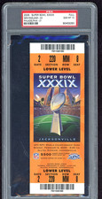 2005 Super Bowl 39 XXXIX Full Ticket PSA 10 Uncommon Orange Variation TOM BRADY