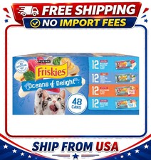 Purina Friskies Ocean of Delight Gravy Variety Pack, Wet Cat Food, 48 Count