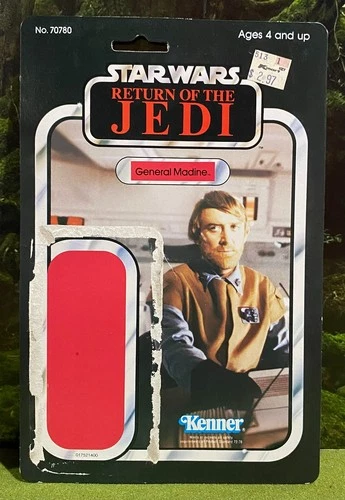 Vintage Kenner 1983 STAR WARS Return Jedi GENERAL MADINE 65 Card Back Cardback