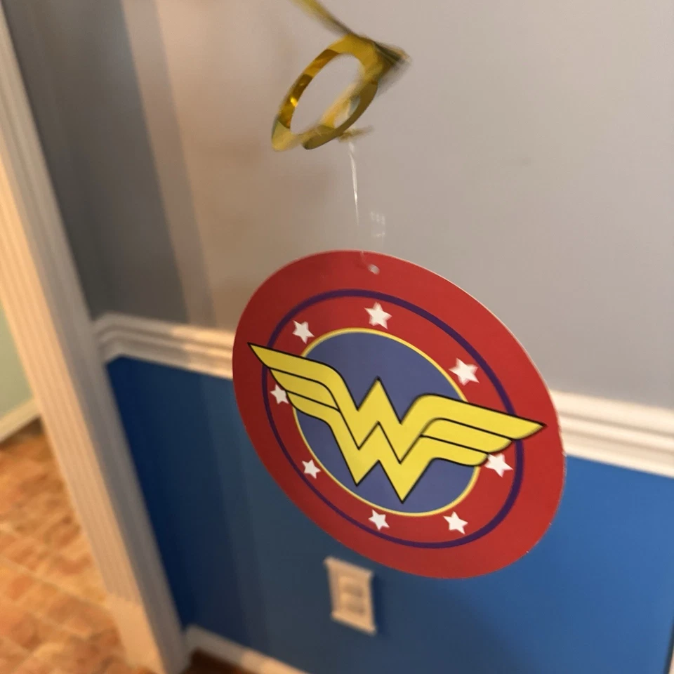 Banner, banderas e imágenes individuales decoraciones colgantes fiesta cumpleaños superhéroe Foto 4 de 4