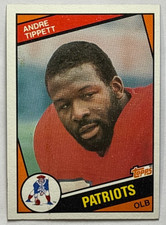 Andre Tippett 1984 Topps Rookie Card #143 New England Patriots Vintage RC. rookie card picture