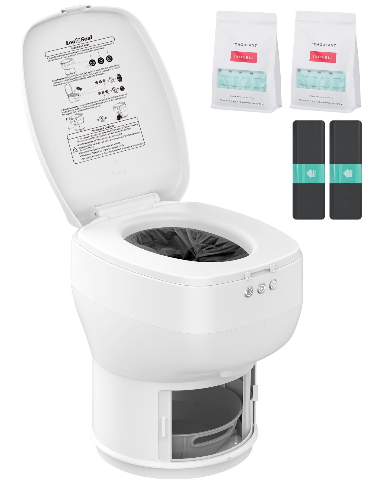 Modiwell R1808 Dry Flush RV Toilet -  Class A