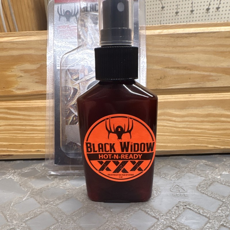 Black Widow HOT-N-READY Deer Lure Attractant Brown Black Orange Plastic 3 oz