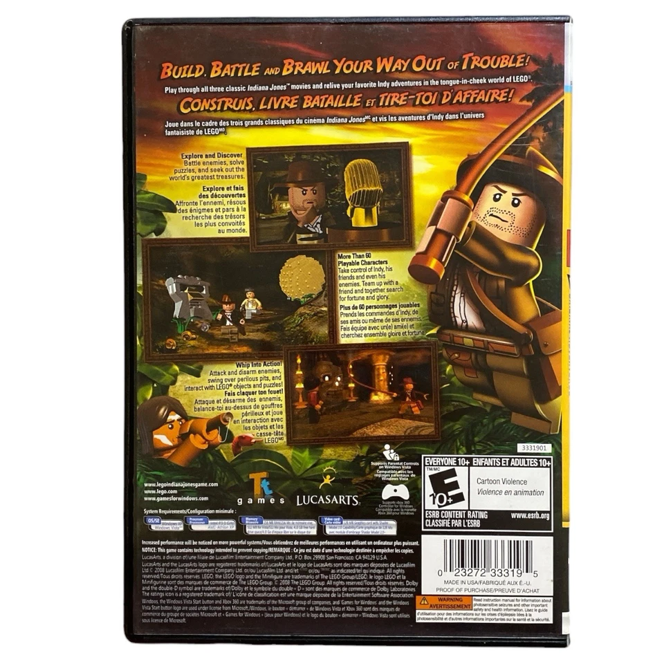 LEGO Indiana Jones Original Adventures PC DVD Game Complete LucasArts ES - Image 2 of 4