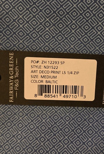 NUEVO F&G TECH 1/4 Cremallera Pullover Suéter Camisa NEWPORT COUNTRY CLUB Talla M Azul - Imagen 4 de 8
