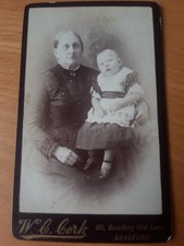 CDV Woman & Baby by WC Cork of 66 Bowling Old Lane Bradford - Victorian Photo kk