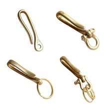 Solid Brass Key Organizers Clip Carabiner Hook for Belt or Bags Ornament