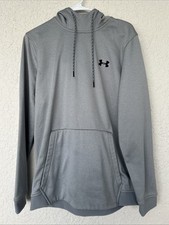 New UNDER ARMOUR ColdGear Loose Hoodie Sweatshirt Pullover Silver/Gray Men's MED