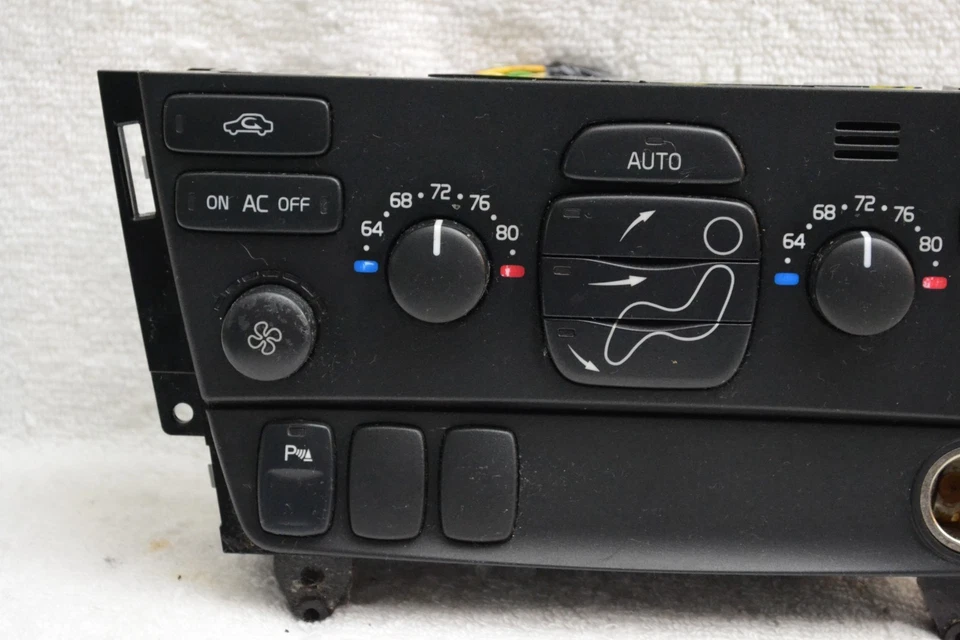 Volvo S80 1999-2005 calefacción aire acondicionado temperatura HVAC unidad de interruptor de control de clima OEM Foto 3 de 4