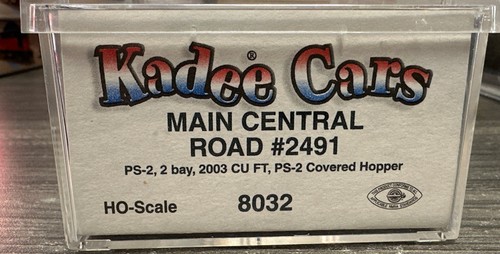 Tolva cubierta Kadee escala HO #8032 PS-2 2 bahías PS-2 Maine Central #2491 nueva en caja | Condition: New