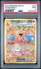 PSA 9 Charizard EX 228/197 Pokemon Obsidian Flames Gold Hyper Rare Sword Shield