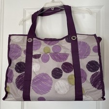 Thirty-One All Day Organizing Tote In Sketchy Dot Purple