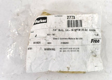 Lot of 4 Parker 1/4" Body x 1/4"-18 NPTM 20 Series Couplers 2773 Brass Tools