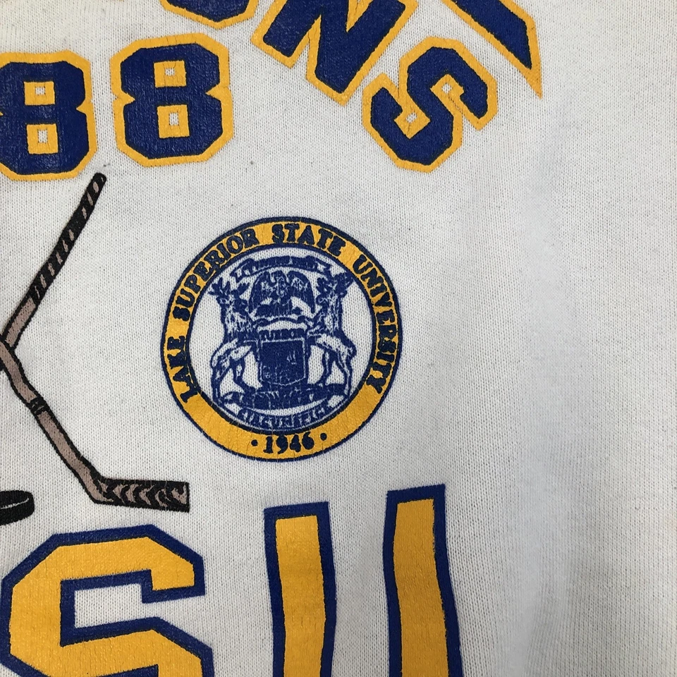 1988 Lake Superior State University NCAA Hockey Champions Sweatshirt Crewneck - Image 3 of 4