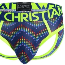 Andrew Christian Pride Electro Star Air Jock - 91045 - Medium, Large & X-Large