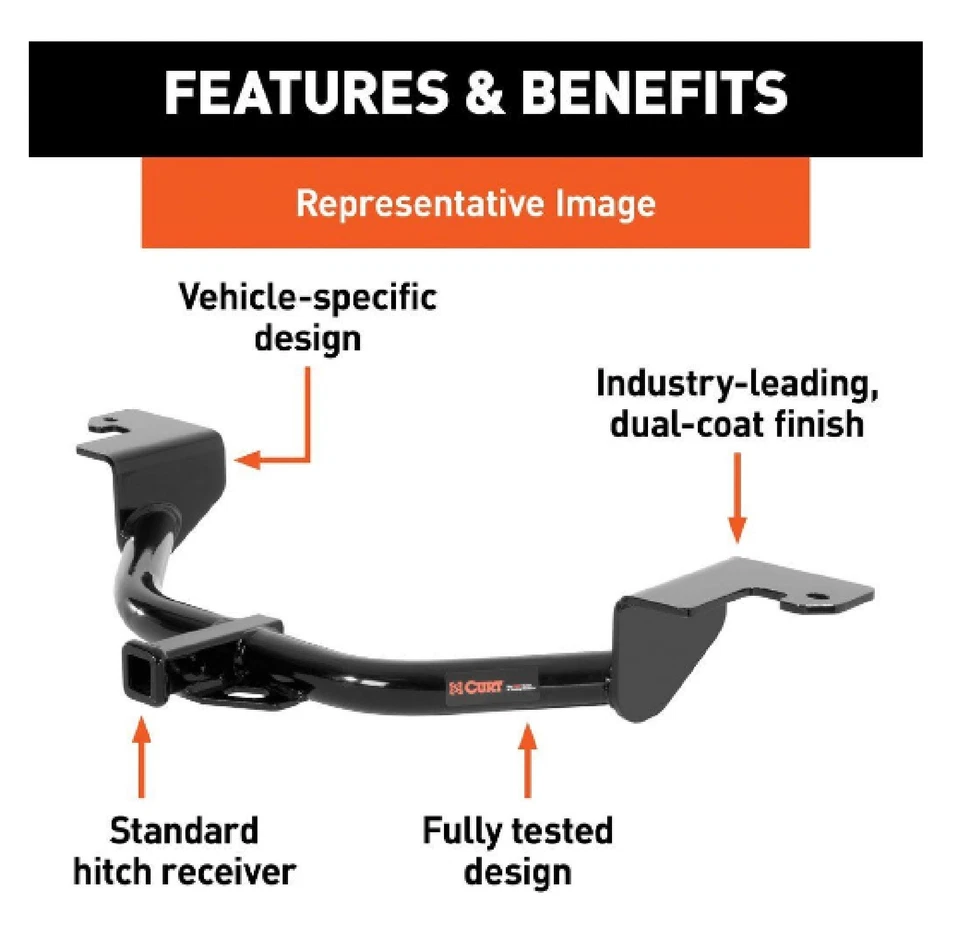 Curt Class 1 Trailer Hitch 113723 for Lexus GS 300 / GS350 / IS250 / IS350 Foto 2 de 4