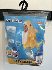 New Pinkfong Baby Shark Costume 6-12 Months Romper With Sound Box Fits Large NIB