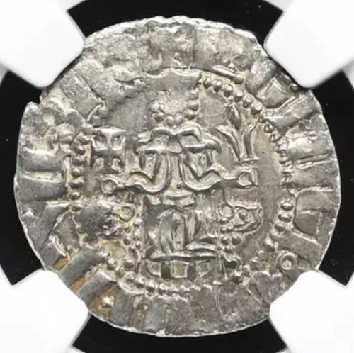 ARMENIA 1198-1219 AD, Levon I Silver Tram Knights Templar Crusaders Coin, NGC AU