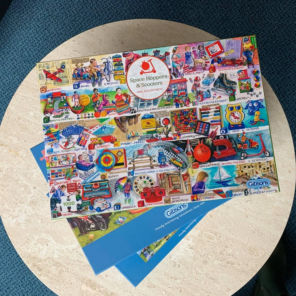 Gibsons Space Hoppers and Scooters 1000 Piece Jigsaw Puzzle for Adults - Gift - Image 4 of 4