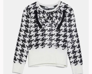 houndstooth sweater zara