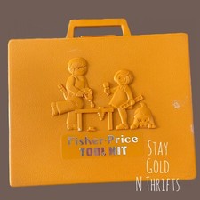 Fisher Price Tool Kit 1977 Kids Pretend Play Set with some tools