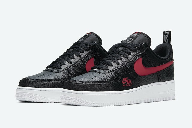 air force 1 black and red and white