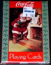 1992 Coca Cola SANTA CLAUS Playing Cards Chimney Sealed Aafes Military Sticker