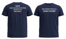 ATLANTIC CITY COAST GUARD AIR STATION* NJ *2-SIDED PERFORMANCE POLYESTER SHIRT