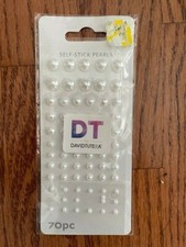 New DT by DavidTutera 70-Piece Self Stick White Pearls 4 sizes