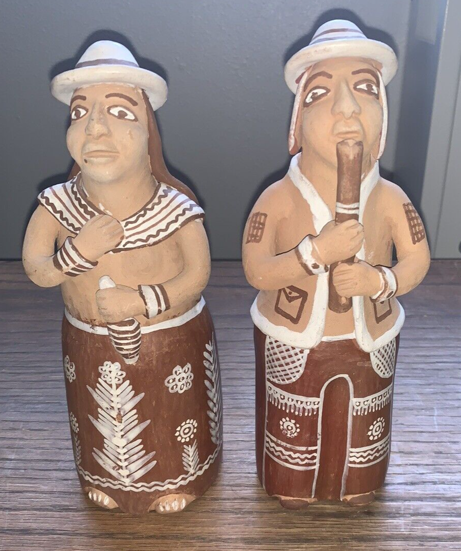 Vintage Raquel's Collection, Peruvian Handmade Clay Figurines, set, rare