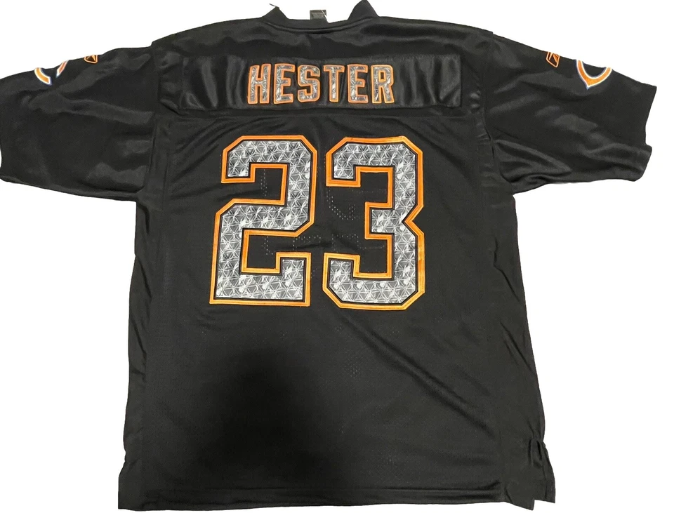 Camiseta deportiva Devin Hester 23 Chicago Bears Reebok OnField negra grande alternativa nueva con etiquetas Foto 2 de 4