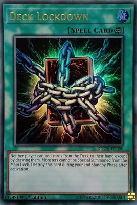 DUOV-EN090 DECK LOCKDOWN ULTRA RARE 1ST EDITION YuGiOh CARD
