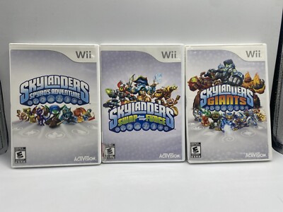 Nintendo Wii U Skylanders Games Lot Of 3 Games - Great Condition