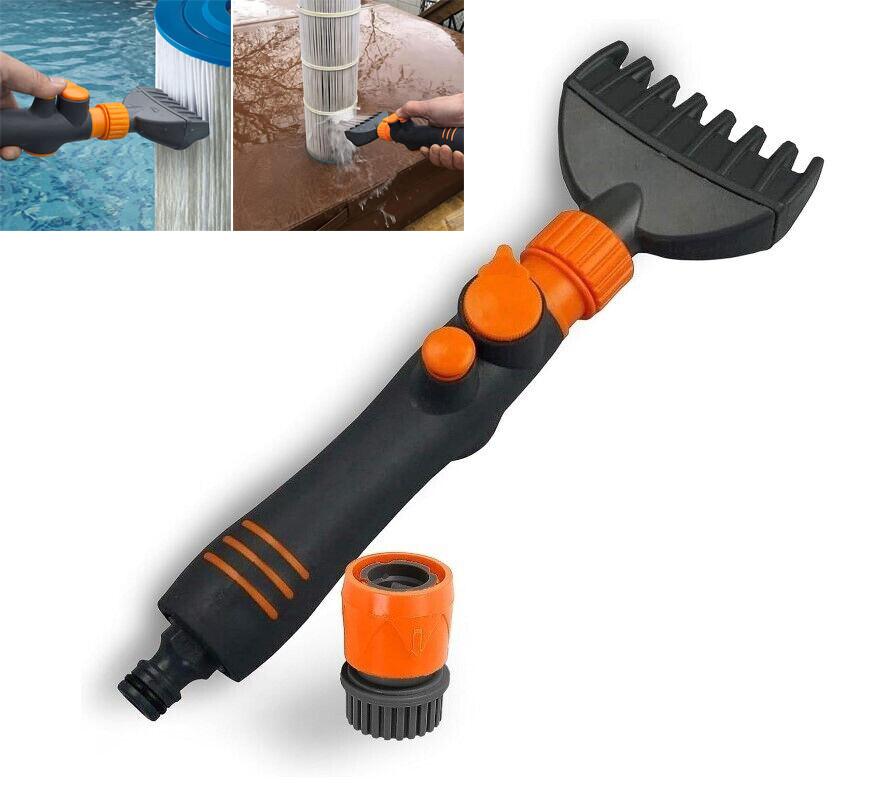 Pool Filter Cartridge Cleaner Water Wand Brush Handheld Cleaning Tool Brush