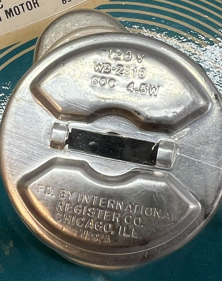 Vintage International Register 1/4 RPM Clock Timing Motor WB-2510 ...