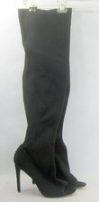 new black 4.5"Stiletto Heel peep Toe Over Knee Boots WOMEN Size 10