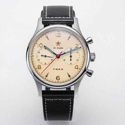 Seagull 1963 ST1901 Venus 40mm Chronograph Sapphire, Display Back, 2 Straps BNIB - Foto 11