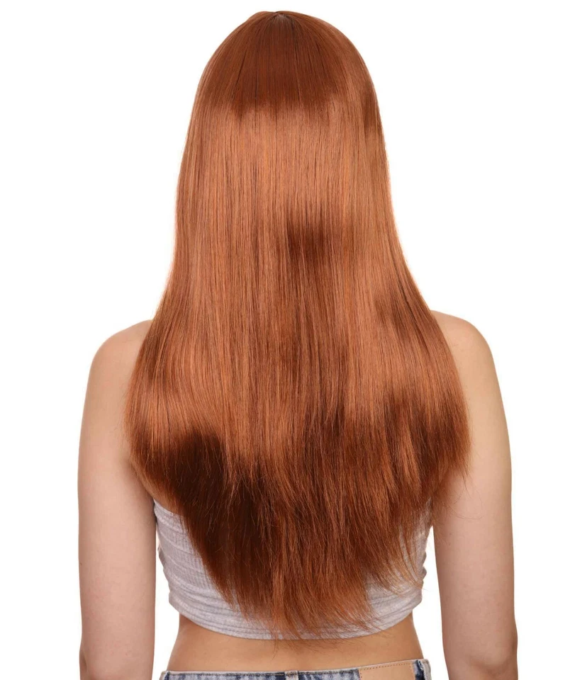 Peluca larga recta de anime naranja para mujer HW-1691 Foto 4 de 4