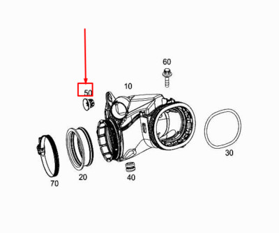 MERCEDES-BENZ S W222 Clean Air Line Elastomer Bearing A0009982642  