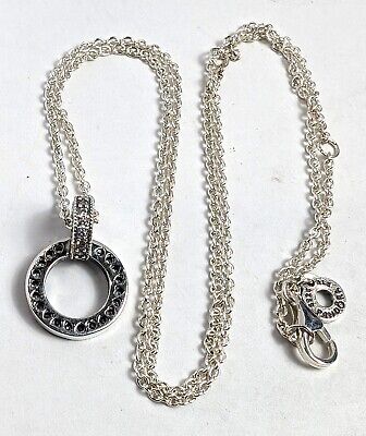 Authentic Pandora Pendant Necklace, Double Circle Authentic Pandora Pendant Necklace, Double Circle