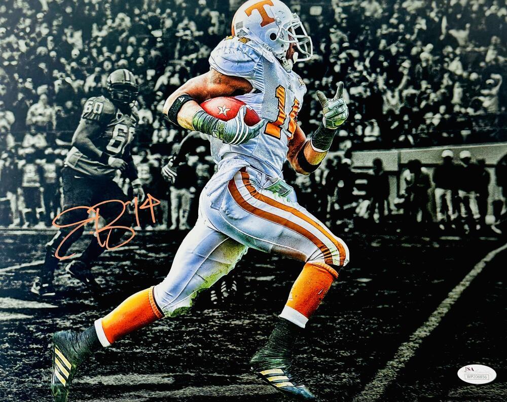 Eric Berry Autographed Signed TENNESSEE VOLUNTEERS TENNESEE VOLUNTEERS METALLIC 11X14 PHOTO CHIEFS JSA HOLO 56 
