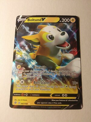Pokémon Karte Boltund V 067/192 – Ultra Rare – Aus Schwert & Schild Rebel Clash