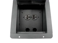 PROCRAFT FPMU-1DUP2X-BK Recessed Stage Pocket / Floor Box 1 AC + 2 "D" punches