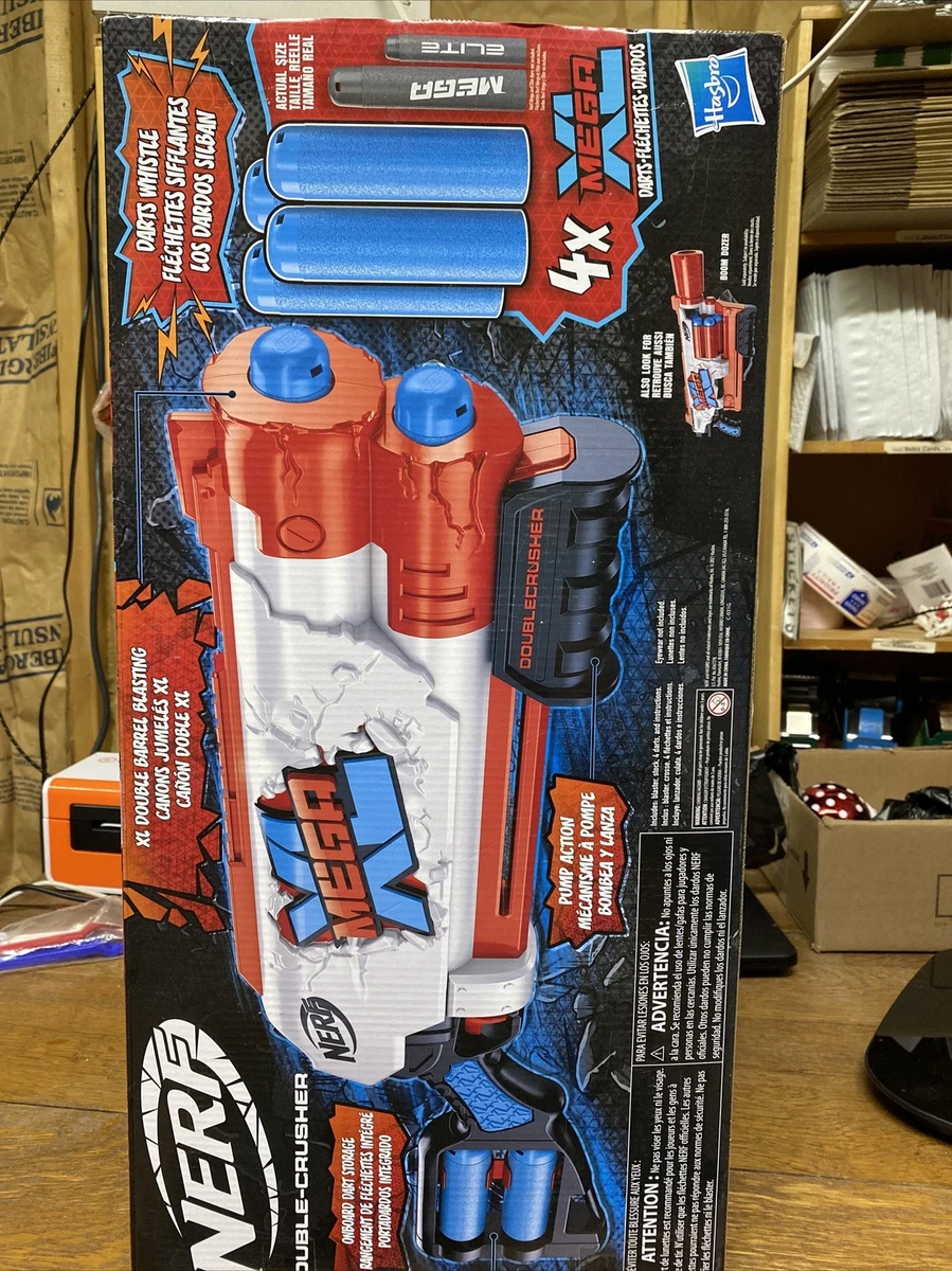 Nerf Mega XL Double Crusher Blaster, Largest Nerf Mega Darts Ever